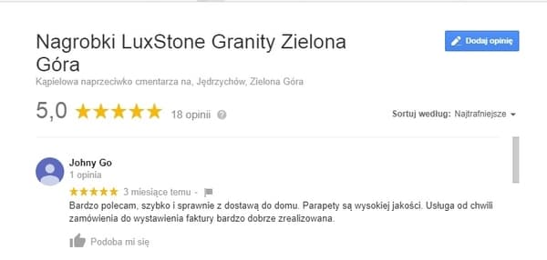 zakład kamieniarski opinie