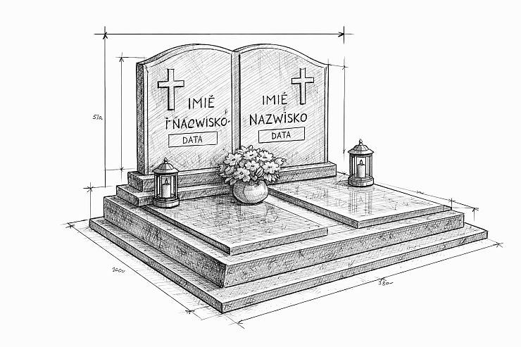 nagrobki podwójne oferowane przez luxstone granity w zielonej górze