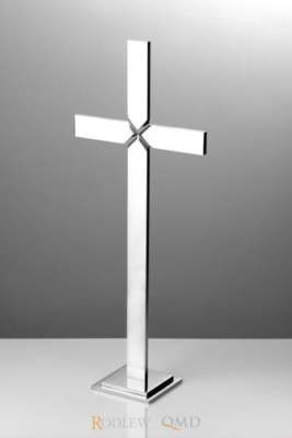 krzyż stojący z rowkiem satynowym KS8