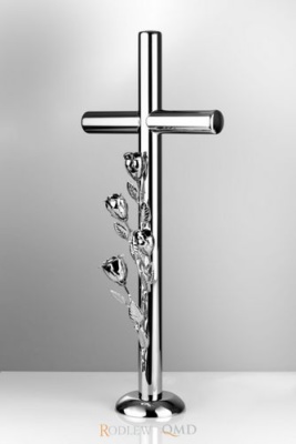 krzyż stojący z różą 3d