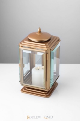 lampion na cmentarz stare złoto