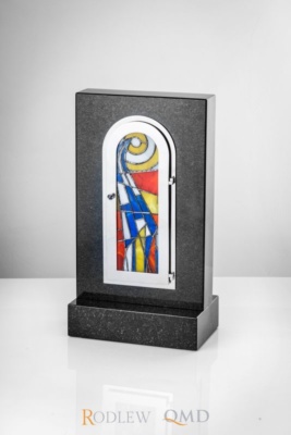 lampion na cmentarz z witrażem L11w