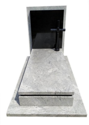 Nagrobek z granitów Imperial White i Szwed