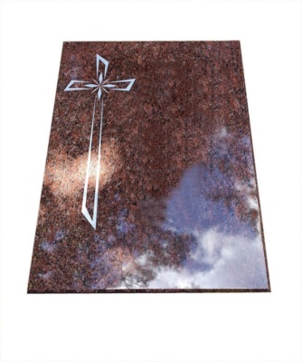 nagrobek leżący z czerwonego granitu