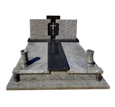 nagrobek podwójny z niebieskiego granitu orion