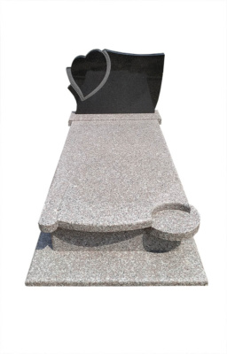 Nagrobek z granitów Galaxy Star i Brąz Królewski