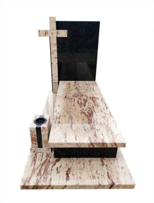 nagrobek z jasnego granitu