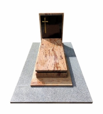 nagrobek z granitu Shivakashi i Czarny Szwed z okładziną