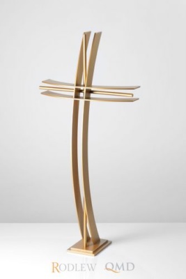 złoty krzyż łukowy z prętem KS1z