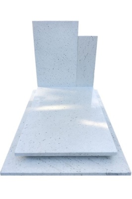 Nagrobek pojedynczy z granitu Super White