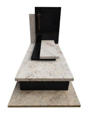 pomnik pojedynczy z granitów shivakashi i czarny szwed