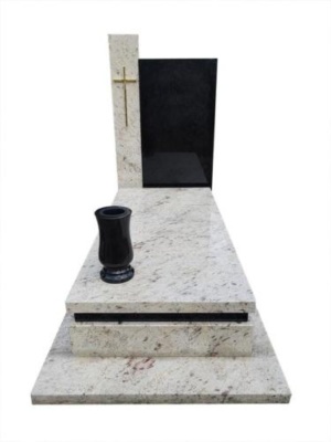 nagrobek pojedynczy z granitów Shivakashi i Czarny Szwed