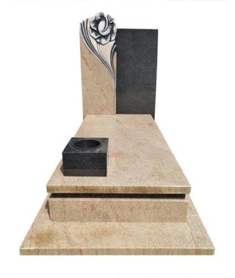 pomnik z granitu ivory gold i impala