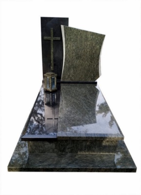 pomnik granitowy verde bahia i czarny szwed